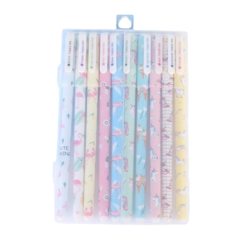 10 Pcs Color Pen Set Neutral Pen for Office Work, Brushing Questions, Signing Writing, Diaries, Notes, Student Classroom Prizes, Friend Party Gifts