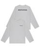 WHATHEPUCK W-Logo Embroidered Patch T-Shirt White Melange
