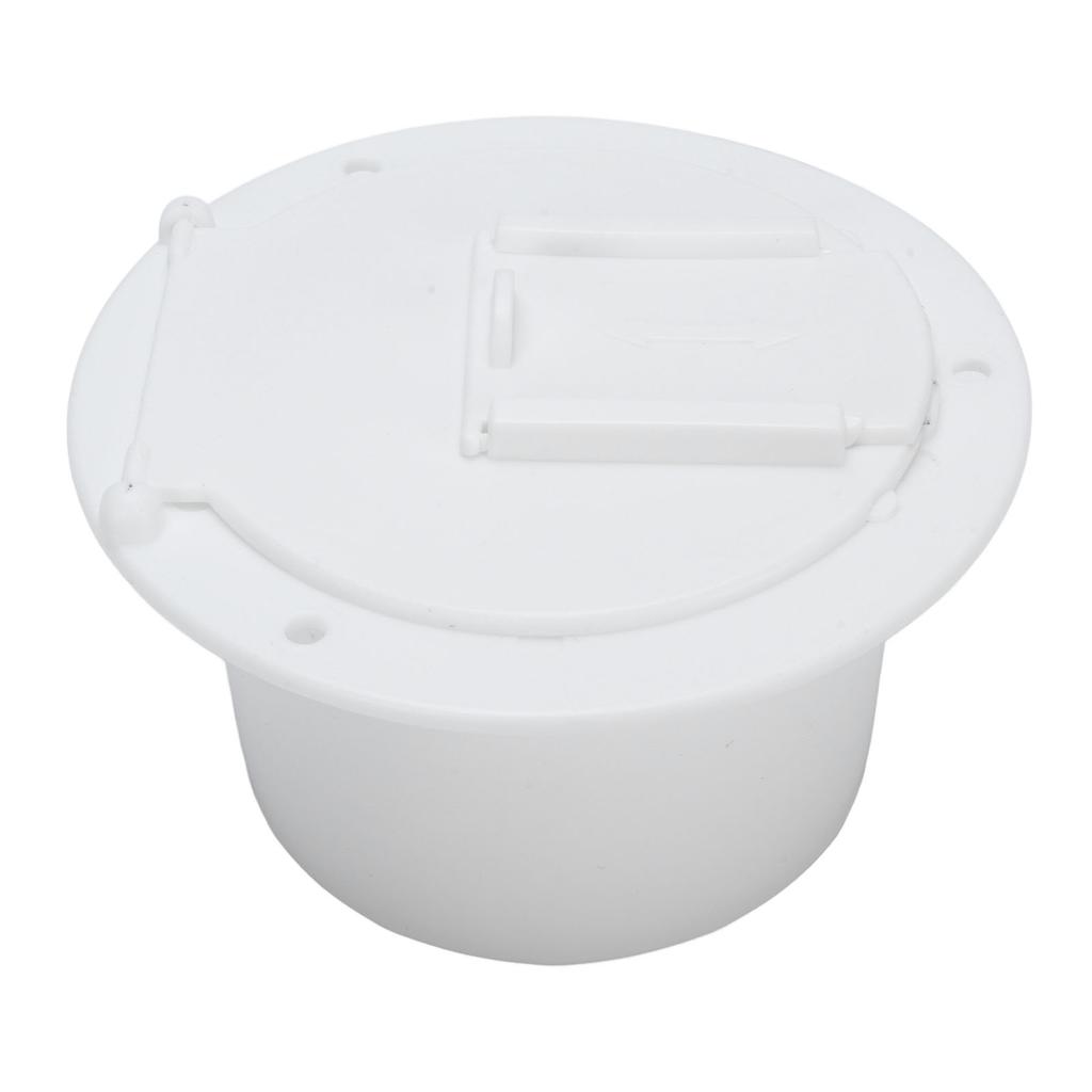 RV Power Cord Hatch Cover Protective Weatherproofing Easy Installation for Travel Tent Trailer Motorhome Garage White