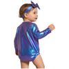 Tuta Fotografica per Compleanno Bambina Piccola: Completo Metallico Lucido a Maniche Lunghe con Bottoni a Pressione Facili e Set Fascia con Fiocco