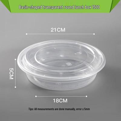 Disposable Round Takeaway Food Containers with Lids