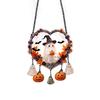 Halloween Party Supplies Acrylic Love Heart Wreath Ornament, Cartoon Owl Ghost Witch Ornaments Skeleton Hanging Decor, Festive Decoration Pendant with