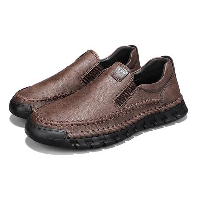 Neue handgefertigte Leder Herrenschuhe Lässige bequeme Herren Slipper Slip-On Lederschuhe Herren Flats Heißer Verkauf Outdoor Walking Schuhe