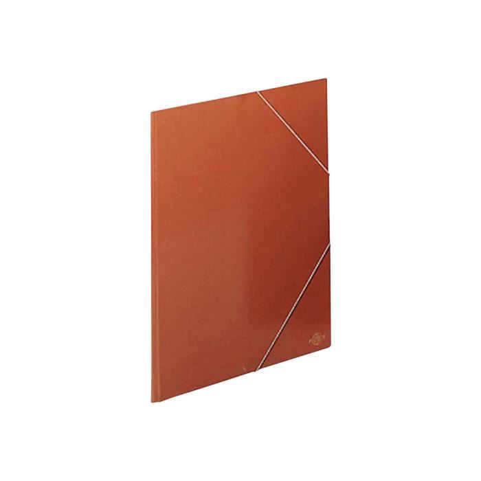 Mariola Folio Chemise à 3 rabats 10 mm Marron cuir (pack de 20)