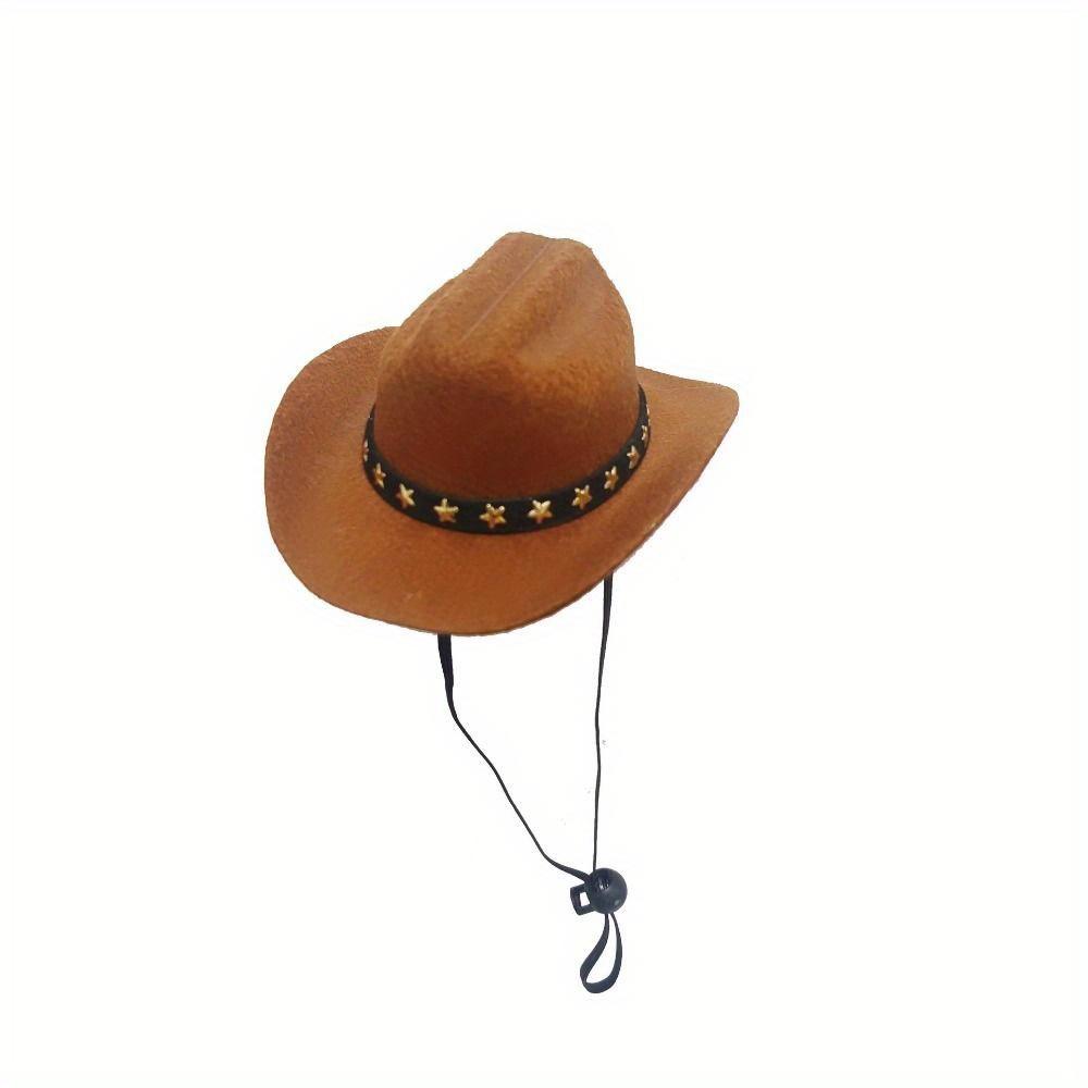 British Pet Dog Hat Star Cowboy Hat Pet Supplies Adjustable Dog Costume Top Hat Headwear Pet Hat Dogs Caps Pet Sun Hats for Cats