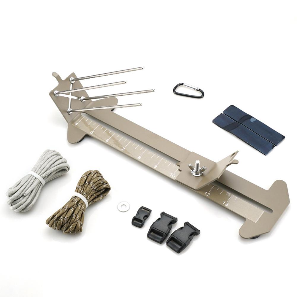 Metal DIY Paracord Bracelet Jig Kit with Marlin Spike Tool Survival Bracelet Making Jig Adjustable Length Jig Bracelet Maker хаки