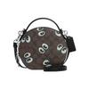 Canteen 17 Classic Monogram Halloween Eyes Print Double Zipper Closure Card Slot Canvas And Leather Shoulder Bag Crossbody Bag Small CM766-SVN2R