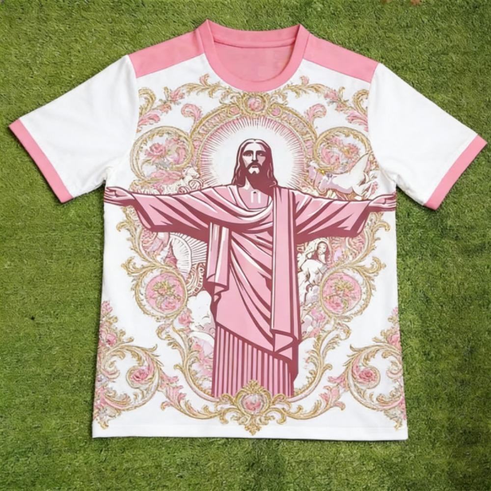 European Style Fashion JESUS Printed T-shirt Summer Kids Casual Outdoor Girl and Boy Short Sleeved Tees Top Pullover