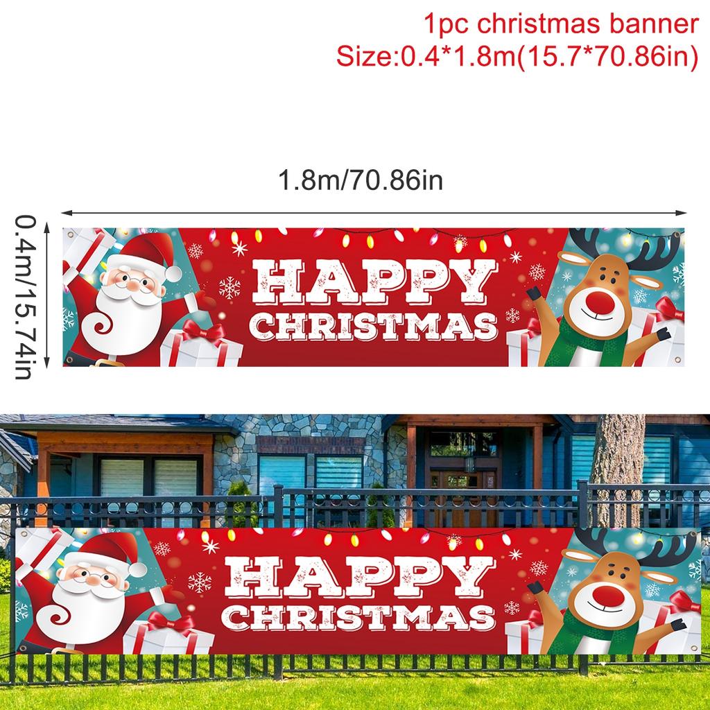 Christmas Outdoor Banner Merry Christmas Decorations For Home 2025 Navidad Kerst Xmas Decor Noel Kerst Happy New Year Gift 2025