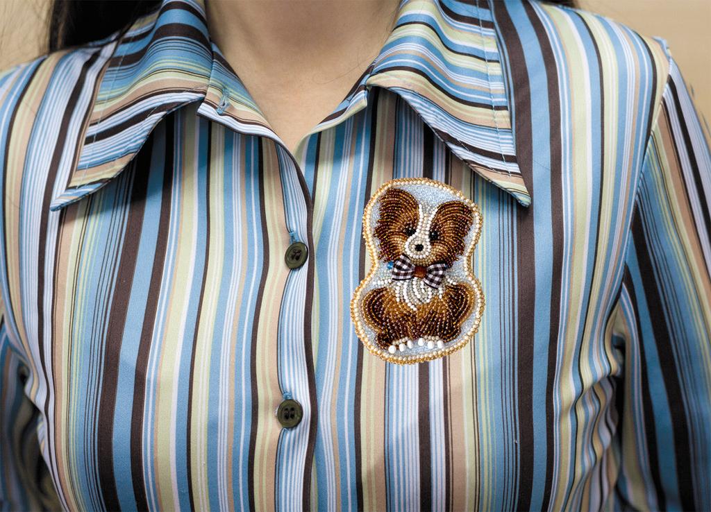 Sett for perlebroderidekorasjoner på naturlig kunstlerret Abris Art Pattern Canvas Animals