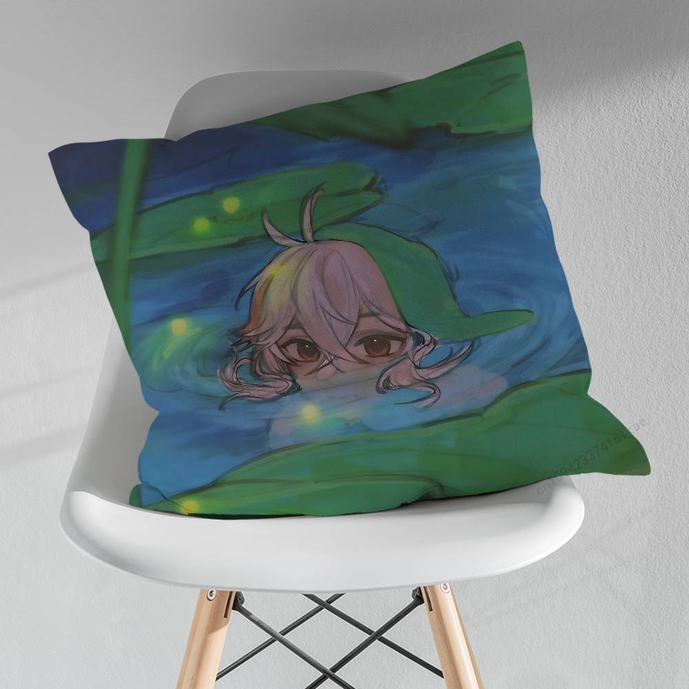 KKaedehara KKazuha Pillowcase for Sofa Room Office Decor Printing Merchandise AllMatch Cushion Cover