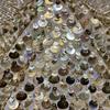 Stretch Mesh Fabric with Shell Sequins Beads Shimmer Embroidery for Women's Dresses Evening Gowns Kids' Clothing Shoes Bags