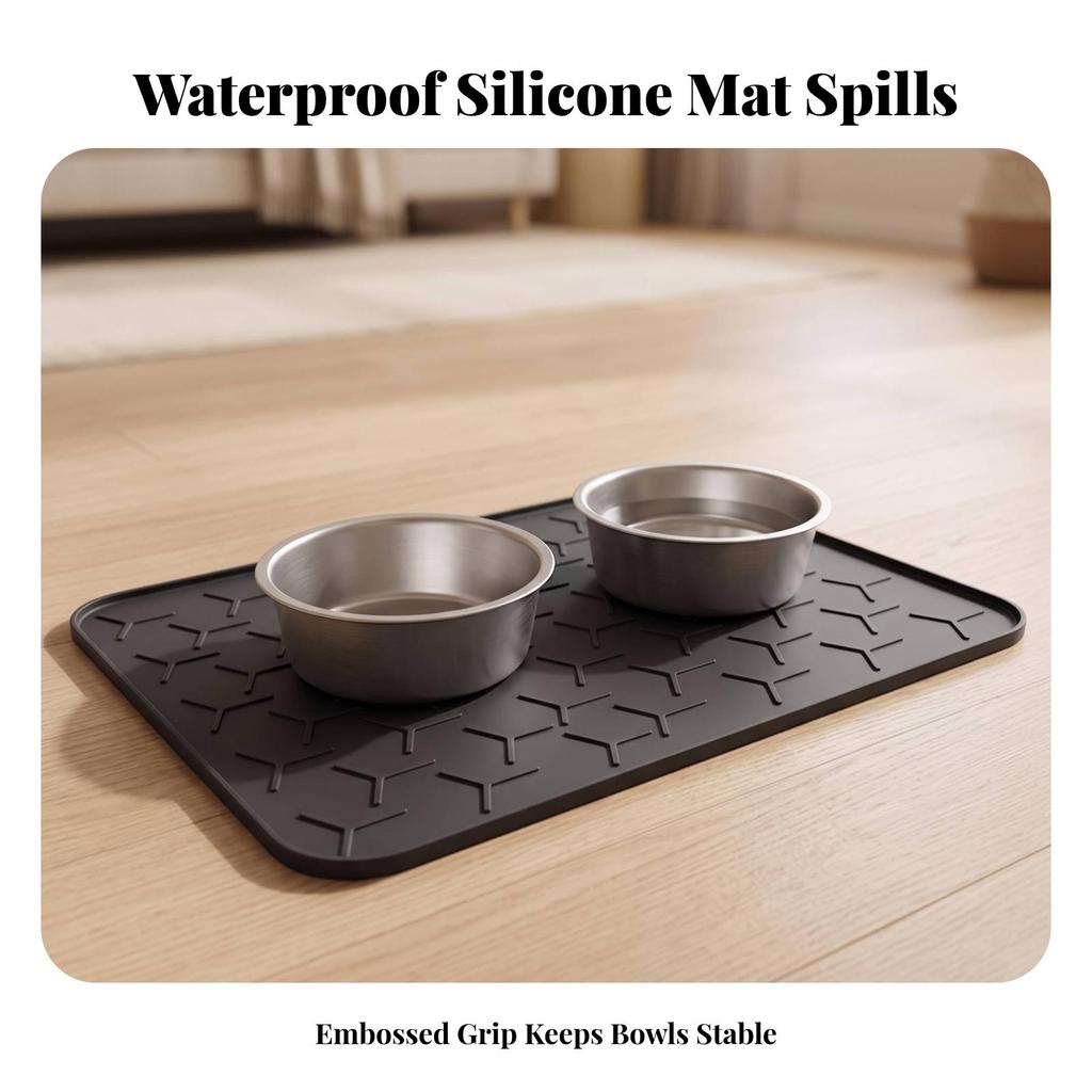 Easy to Wash Silicone Pet Feeding Mat Dishwasher Safe Food with Raised