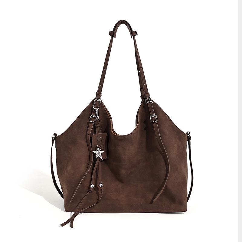 Vintage Commuter Tote Bag for Women, 2025 Autumn New Korean Style Commuter Textured Shoulder Bag, Stylish Handbag