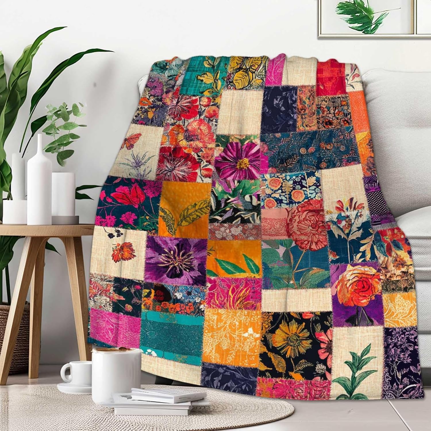 Sugar Skull Throw Blanket, Sugar Skull Gifts for Women, Day of The Dead Blanket, Soft Cozy Mexican Lightweight Fleece for Couch 75cmx90cm