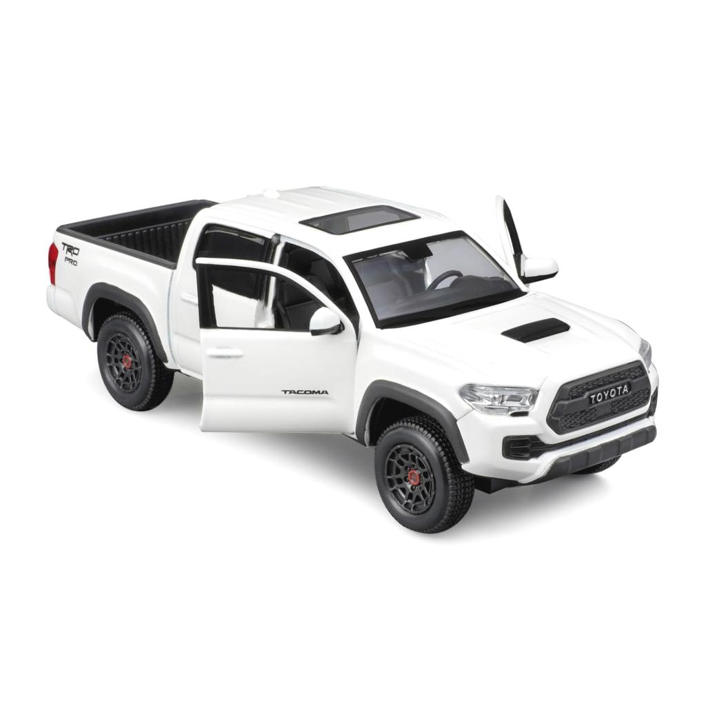 Maisto 1/27 Scale Toyota 2023 Tacoma TRD TRO White / Diecast Model Car, Finished Product, 32910 WT
