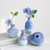 Colorful Hand-Painted Ceramic Vases for Living Room & Dining Table Decor - Perfect for Flower Arrangements & Hydroponic Plants