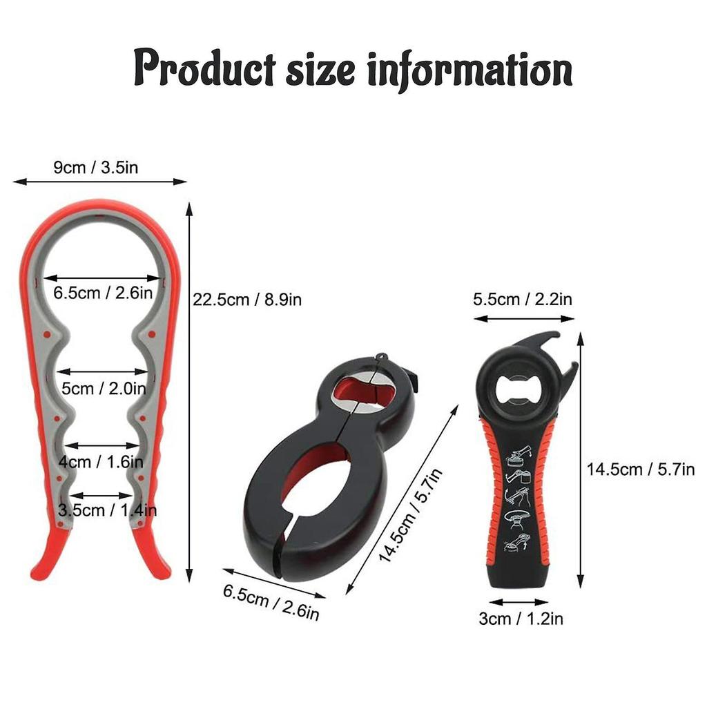 Multi-Use Jar Opener with Non-Slip Handle Labor-saving Bottle Opening Tool for Home Kitchen