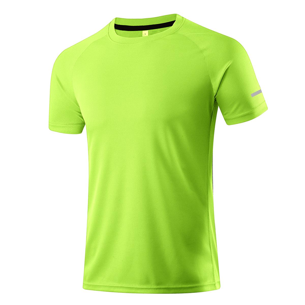 

Чоловіча вільна футболка з короткими рукавами для спорту, фітнесу, баскетболу, тренувань, риболовлі та бігу L зелений