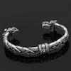 Men's Retro Pirate Viking Dragon Head Cuff Bracelet Trendy Personality Metal Bangle Jewelry Accessory For Men