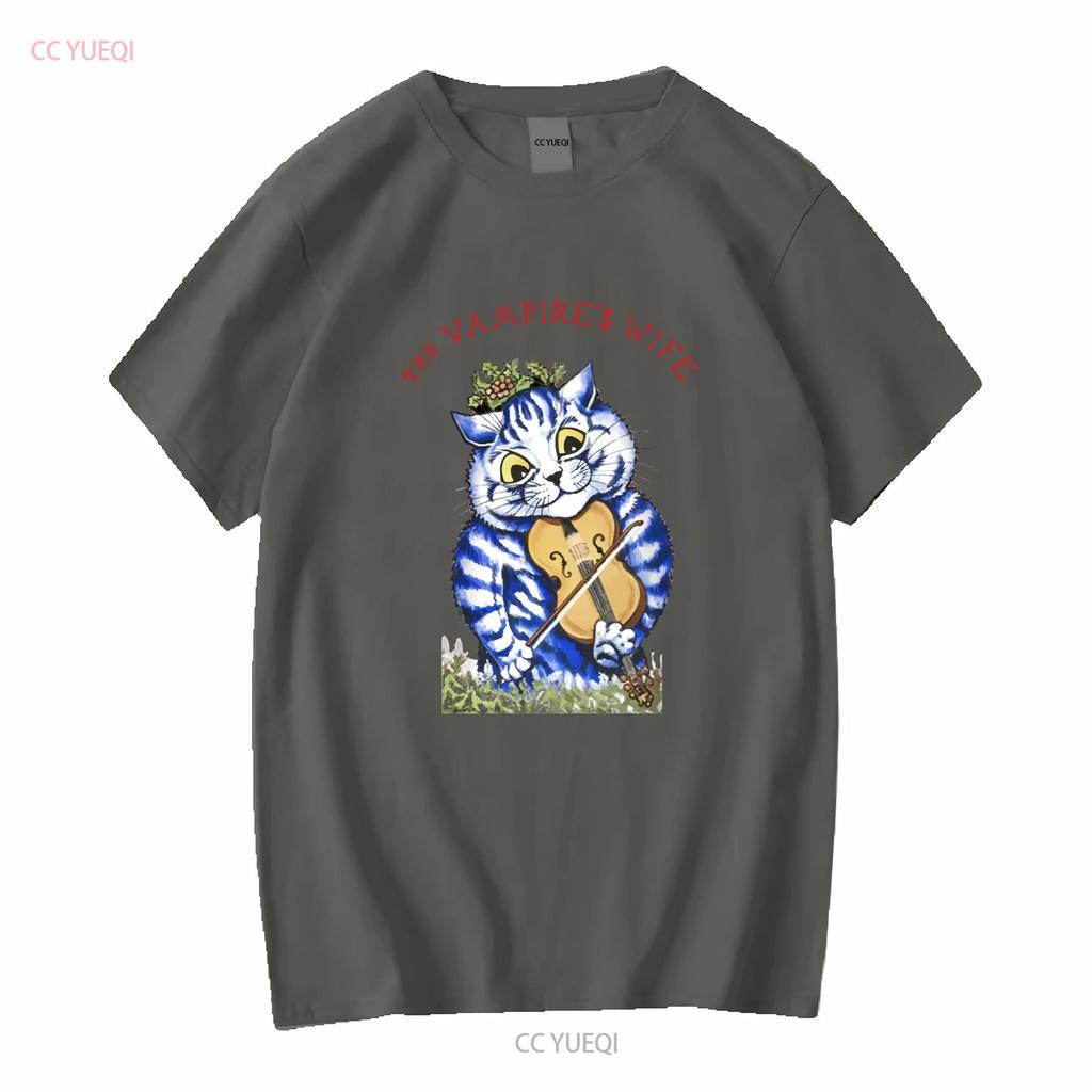 Brand New The Vampires Wife Violin Cat T Shirt XS Long or Short Sleeves Vintage Washed Stylish Top For Everyday Wear