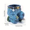 Amerikanischer Landgarten Kunst Jeans Garten Dekorative Blumentopf Pflanze Harzhandwerk Ornament
