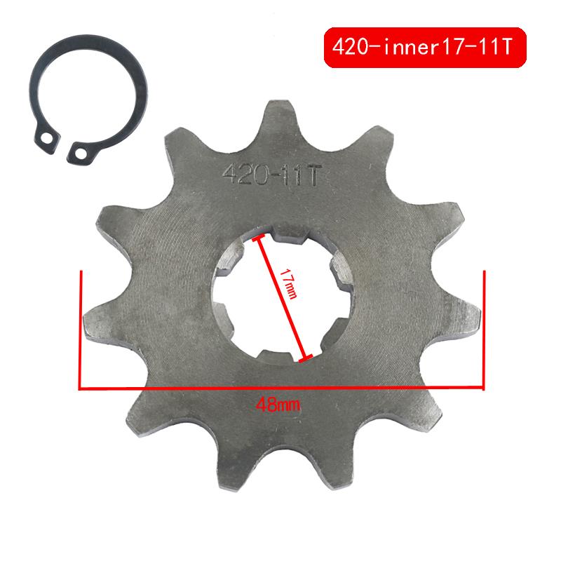 Motorcycle 420 17mm 10 11 12 13 14 15 16 17T Front Engine Sprocket For Dirt Pit Monkey Dax Bike Go Kart ATV Quad Motocross