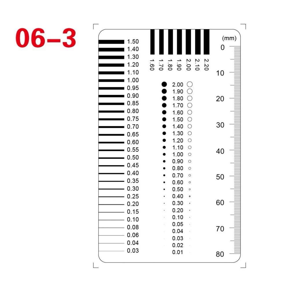 Plastic Crack Width Gauge Transparent Spot Inspection Ruler Manufacturing