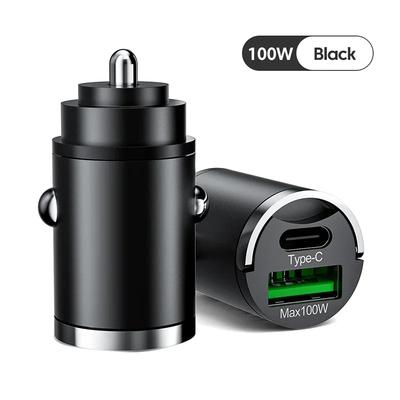 New 100W Car Charger Lighter PD Fast Charging For IPhone QC3.0 Mini USB Type C Mini Car Phone Charger For Samsung Huawei 2025