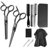 6 Inch Professional Hair Scissors Kit, Stainless Steel Barber Shears with Thinning Scissors