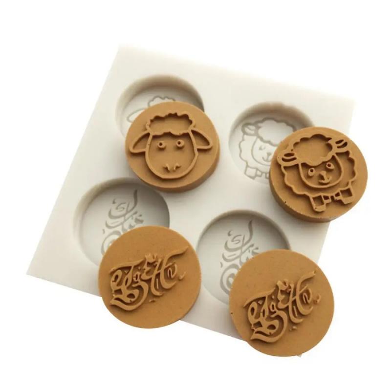 1pc Middle East Eid al Fitr Biscuit Mold Arabic Moon Sheep Silicone Candy Chocolate Baking Mold Handmade DIY Baking Mold