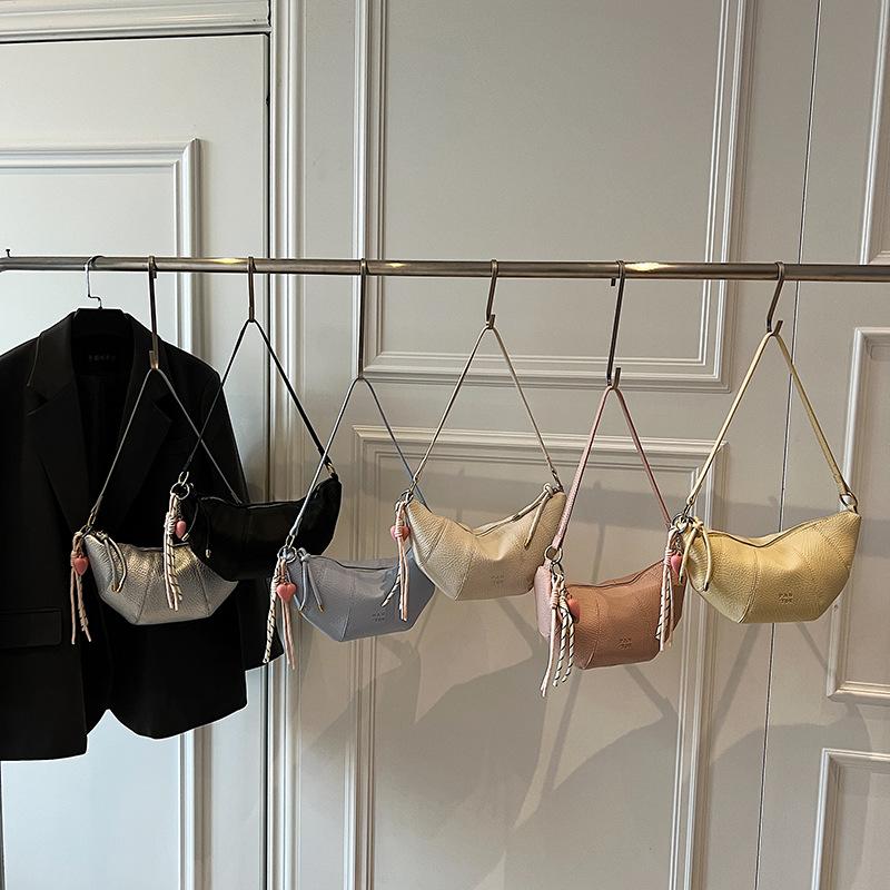 Mode Splicing Einfache Knödeltasche 2025 Neue Ausländischer Stil Schultertasche Weiche Ledertextur Messenger Damentasche