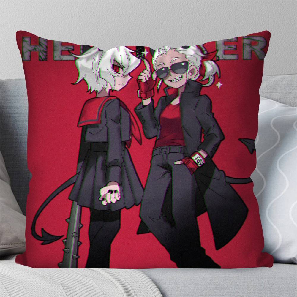 Helltaker Anime Pillow Case Fashion Square Pillowcase Bedroom Sofa Room Ins Decoration Leisure