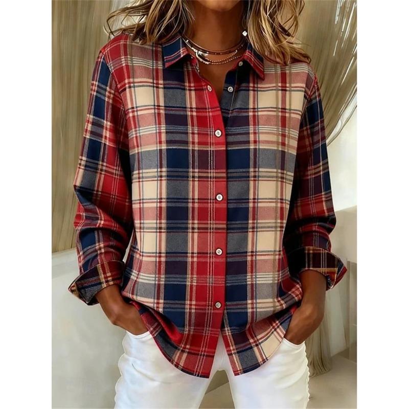 Stylish Women's Comfortable Breathable Long-Sleeve Shirt Everyday Commute Wear Simple Collared Shirt High-Quality Premium Top
