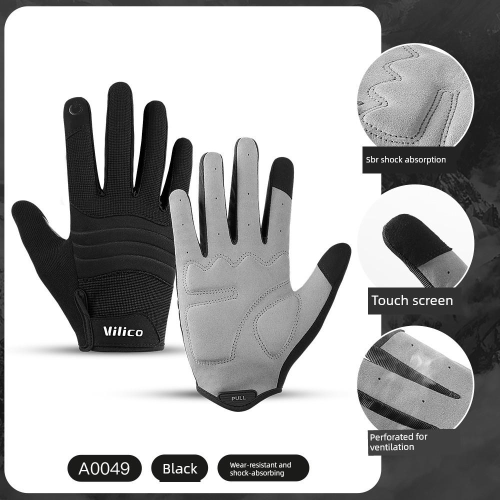 Pull-Up Full-Finger Gloves for Men and Women, Anti-Callus, for Barbell Lifting, Fitness Equipment Training, Non-Slip Cycling