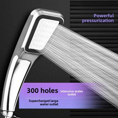 Hochwertige Praktische 300-Loch Super Supercharged Quadratische Handbrause Wassersparender Duschkopf Badezimmerzubehör