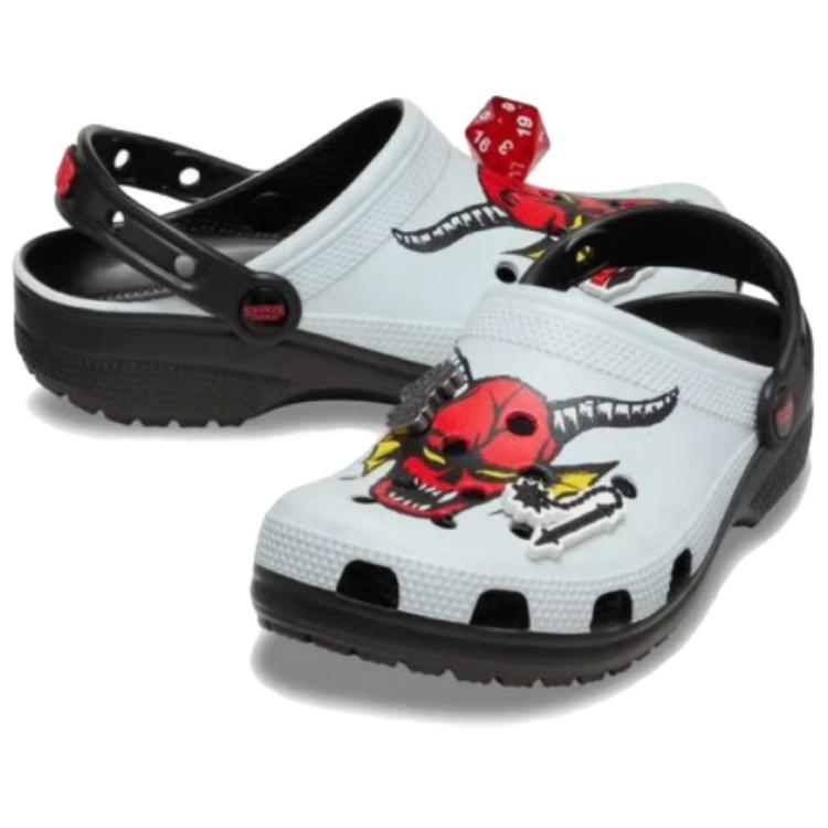Stranger Things X Crocs Classic Clog The Hellfire Unisex Sneakers White Multi-Color 211507-90H