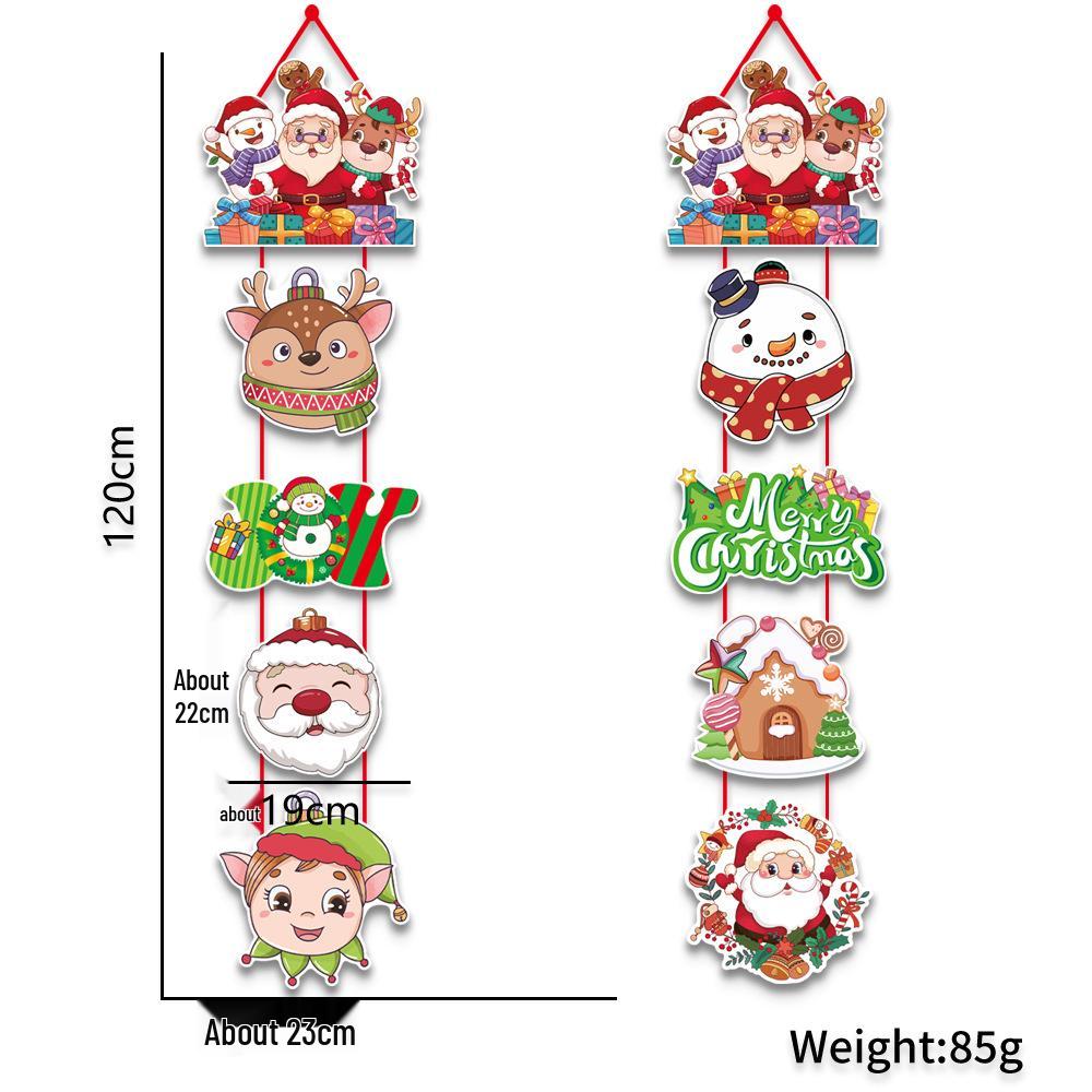 Christmas Door Hanger: Santa Claus and Tree Couplet Ornament