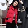 Herbst Winter Große Größe Kurze Baumwolle Weste Mäntel Weibliche Student Koreanische Version Jugend Verdickt Gepolsterte Jacke Weste