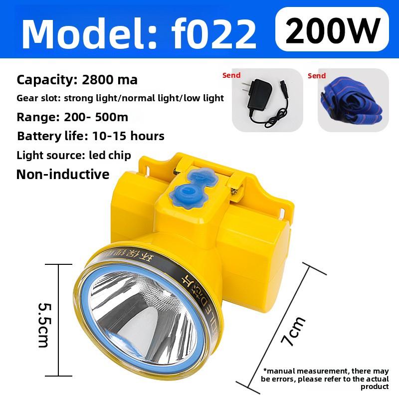 Strong Light Laser Cannon Super Bright Led Rechargeable Lithium Battery Outdoor Head-mounted Long Battery Life Induction Night Fishing Headlight