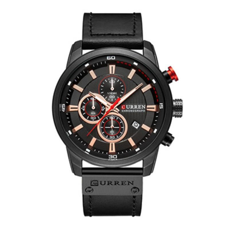 Curren Careen Belt Calendar Business Six-Pin Small Dial Waterproof Watch Men s Watch
