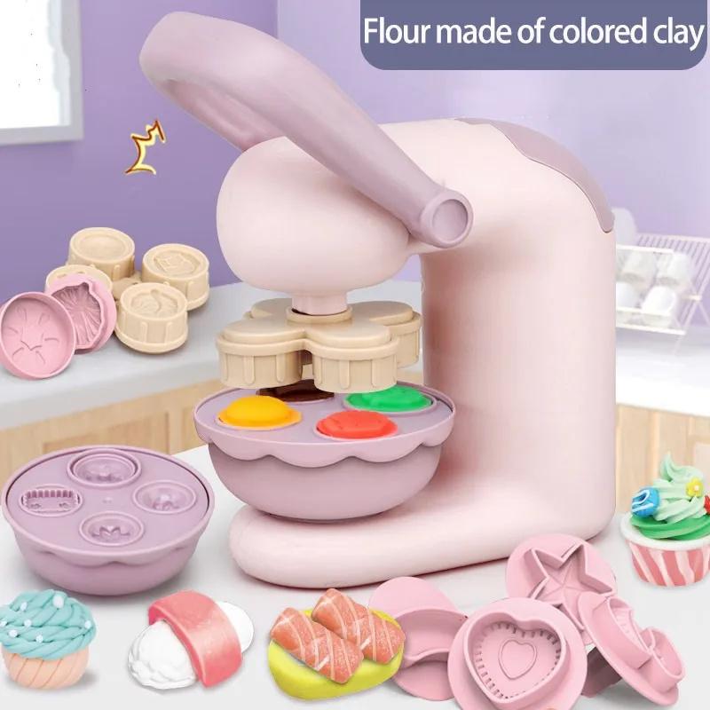 Plasticine Mold Modeling Clay Simulation Colored Clay Noodles Cake Set Mold Modeling Clay Educational Toys for Boys Girls Gift