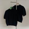 Simple Lightweight Casual Short-Sleeve Knit Pullover: Breathable, Versatile, Fashionable, Round Neck Sweater