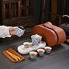 Travel Tea Set, Convenient Ceramic Express Cup, a Pot of 3 Cups, Company Business Activities Souvenir