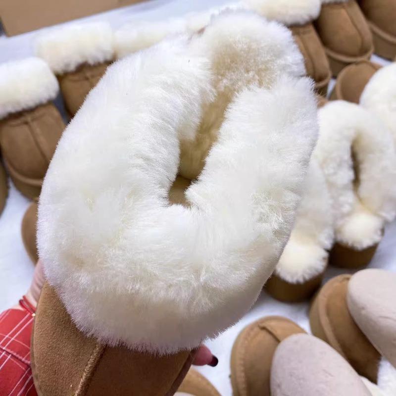Thick-soled Bag Head, Hairy Half Slippers, Snow Boots, and Women's New Winter Heightening Warm Home Cotton Slippers