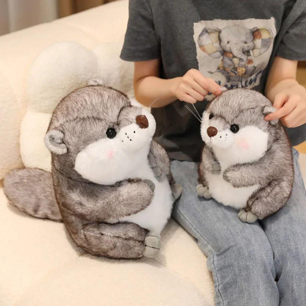 Chubby Face Plush Otter Dolls PP Cotton Animals Stuffed Toys Cute Otter Plush Toys  Christmas