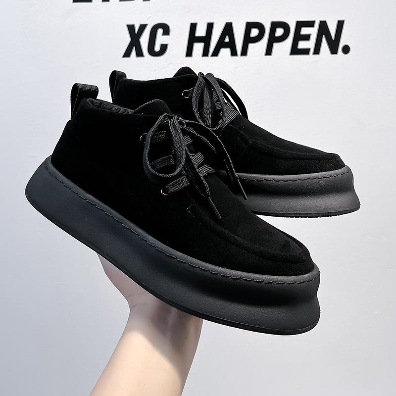 Autumn and winter new retro mid-top solid color casual tooling shoes trendy versatile British style fashion Martin boots 1207-A