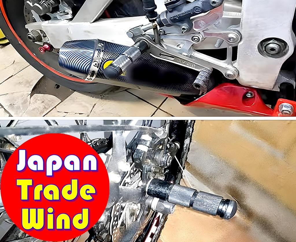 TradeWind Bike Step Bar Foot Peg Pedal Rear Tandem Bike Step Left and Right Set of 2 M8 (Black)