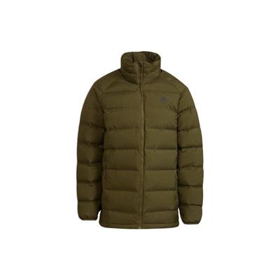 Unifarbene Outdoor Stehkragen Langarm Daunenjacke Herren Oberbekleidung Armeegrün GT9197