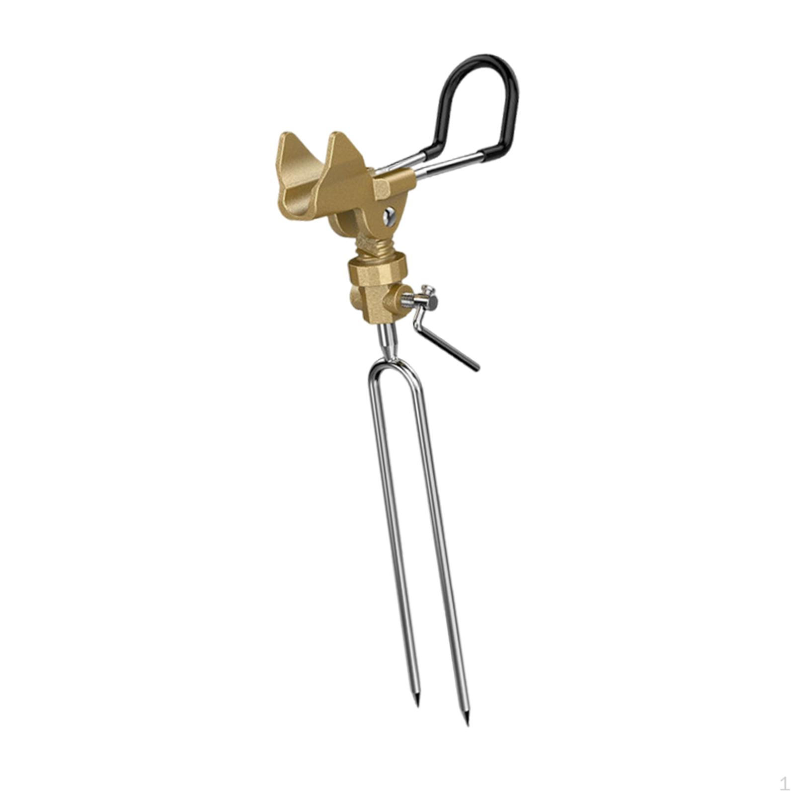 

Fishing Pole Holder for Ground Rod Rack Stand Support Bank